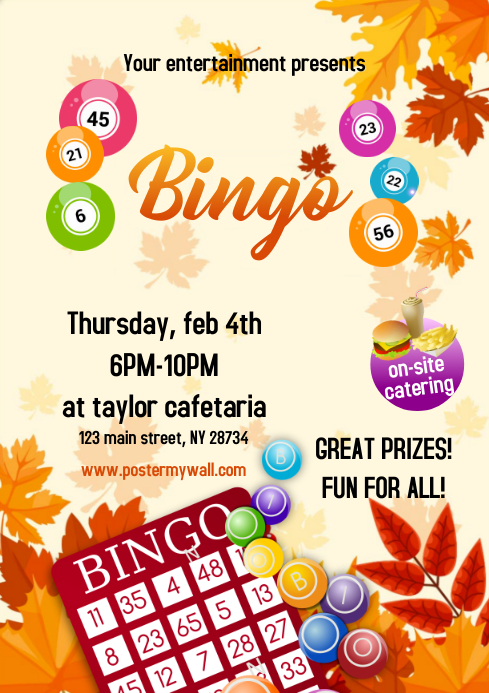 Flyers Bingo Template PosterMyWall