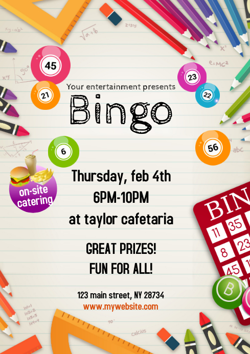 Flyers Bingo Template PosterMyWall