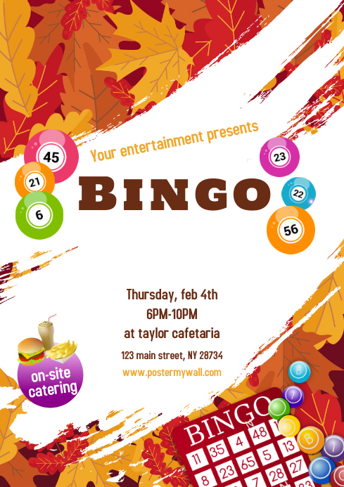 Flyers Bingo Template PosterMyWall