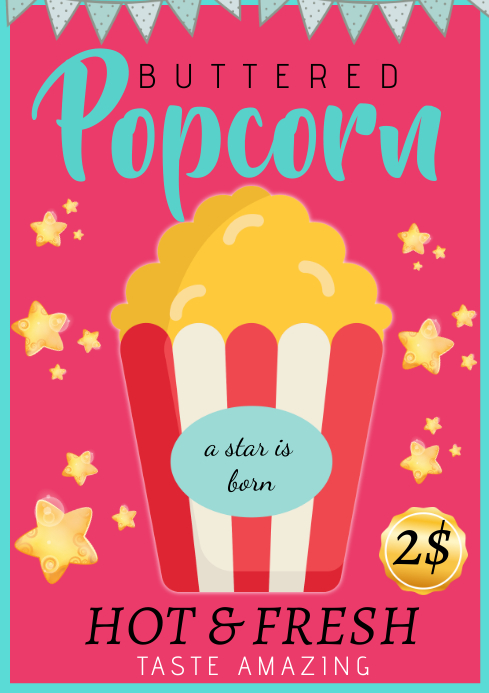 Flyers Template Popcorn PosterMyWall