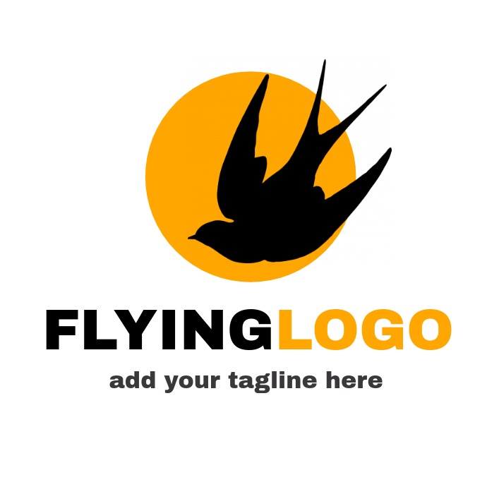 Flying bird logo animal icon Logotipo template