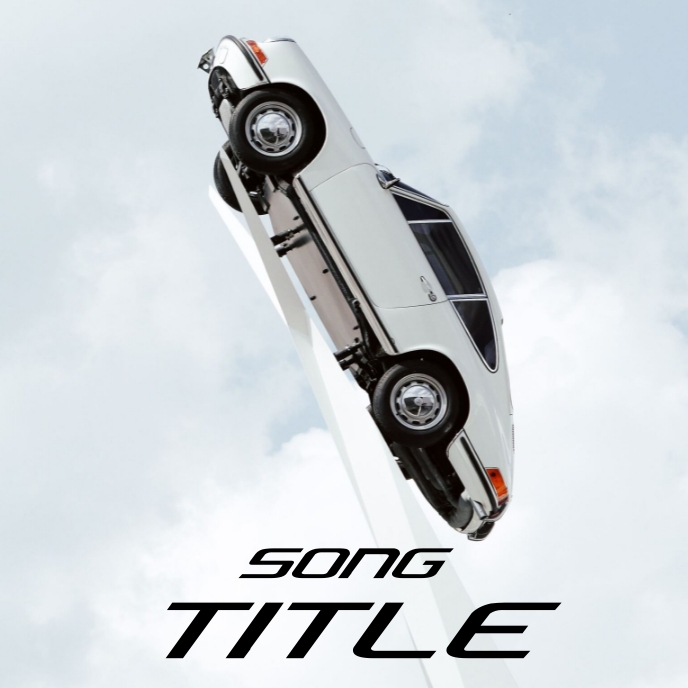 Flying Car Album Cover Art template