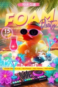 Foam Party Banner template