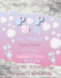 Foam Party Bubble Flyer template