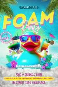 Foam Party Transparent 4 stopy × 6 stóp template