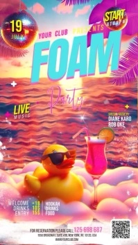 Foam Party Tampilan Digital (9:16) template