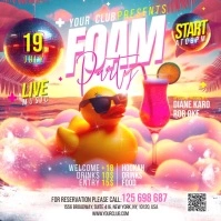 Foam Summer Party Instagram Post template