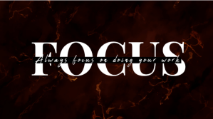 黑色 Focus Motivation Digital Display Template