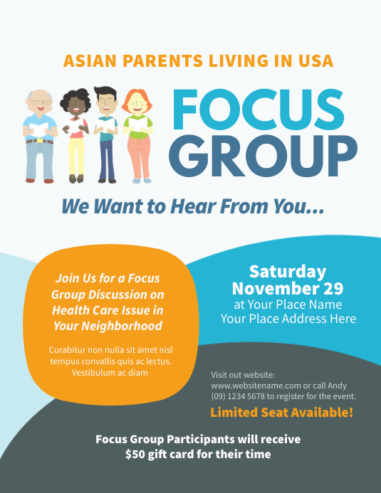 Focus Group Discussion Flyer Folder (US Letter) template