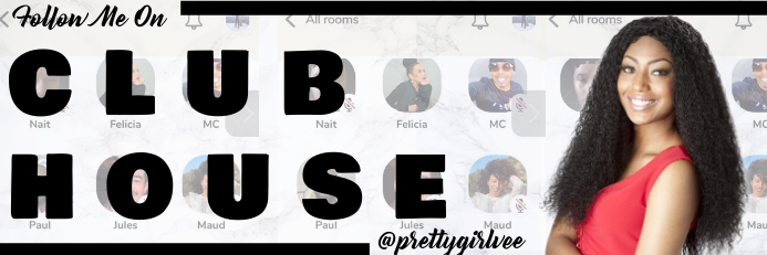 Follow me on Clubhouse Banner template