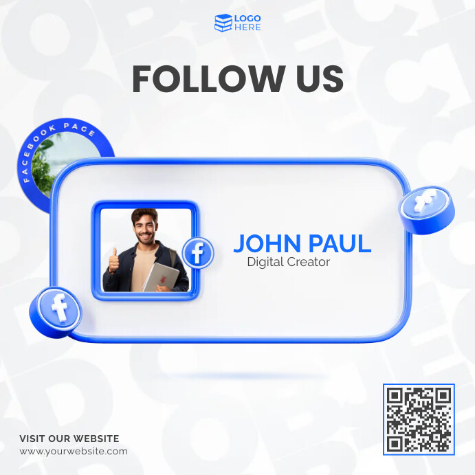 FOLLOW ME ON FACEBOOK Template | PosterMyWall