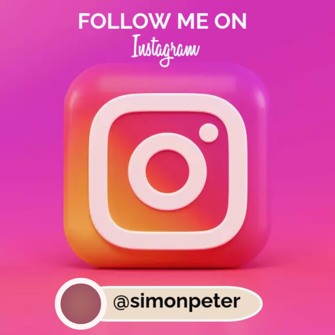 follow me on instagram template