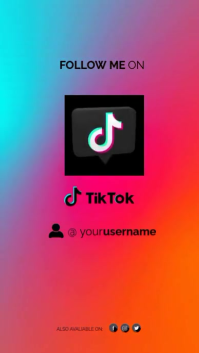 follow me on tiktok Digital Display (9:16) template