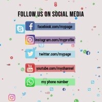 follow on social media Instagram Post template