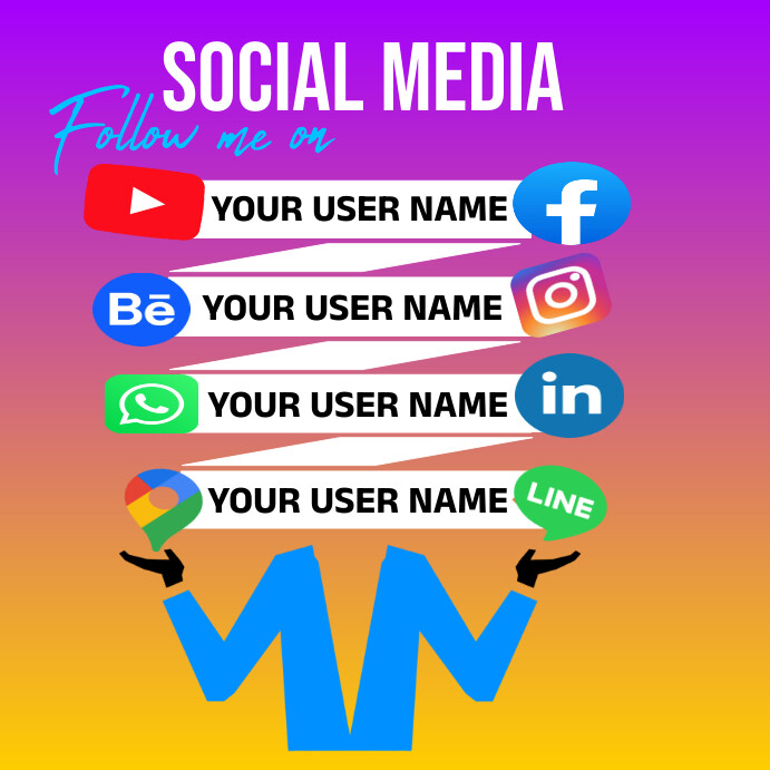 follow us ,business flyer Instagram Post template