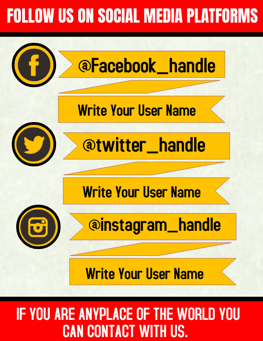 follow us Template | PosterMyWall