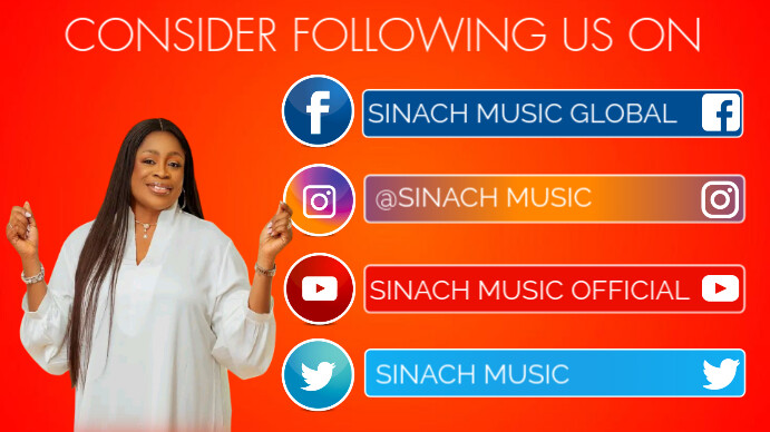 Follow Us Digital Display (16:9) template