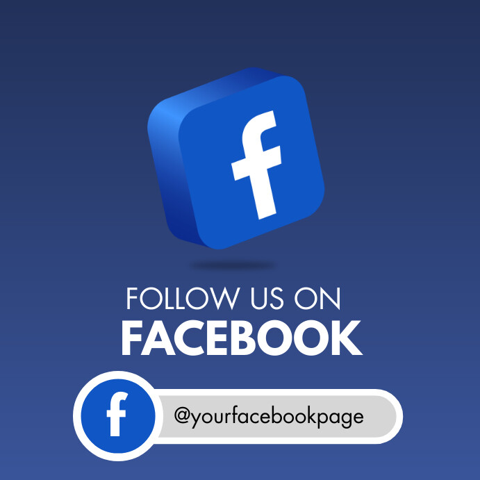 follow us on facebook Template PosterMyWall
