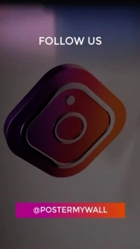 Follow us on Instagram 3D Logo Video Story Instagram-Story template