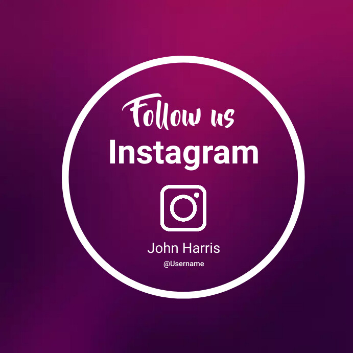 Follow us on instagram Template | PosterMyWall