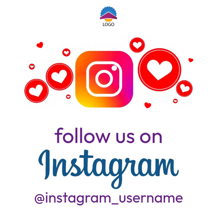 Follow us on Instagram template