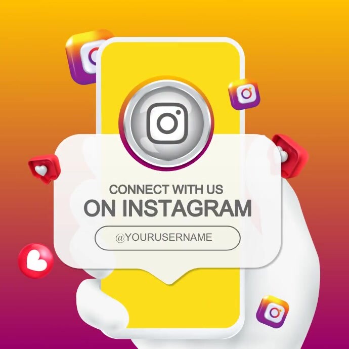 follow us on instagram Template PosterMyWall
