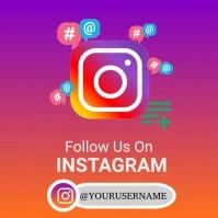 Follow us on Instagram template