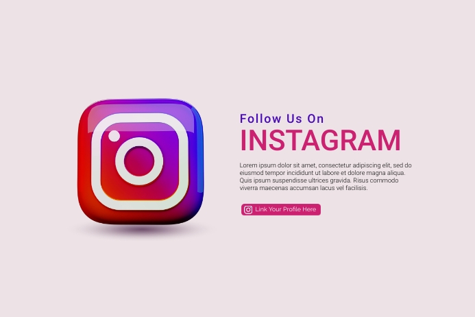 Follow Us On Instagram Presentation Banner Template | PosterMyWall