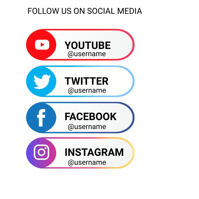 Follow us on online Template | PosterMyWall