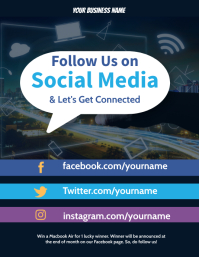 Follow Us on Social Media Flyer Template | PosterMyWall