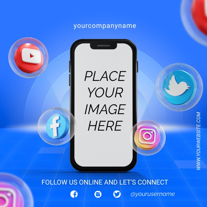 FOLLOW US ON SOCIAL MEDIA Template | PosterMyWall