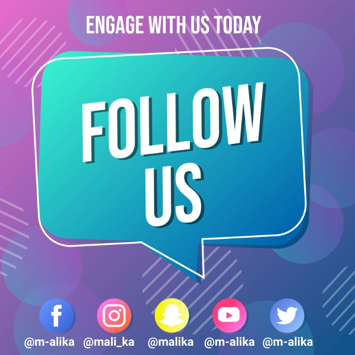 Follow Us On Social Media Template Free Follow Us On Social Media Template Free