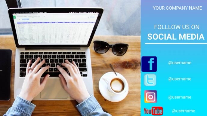 Follow US ON SOCIAL MEDIA Template | PosterMyWall