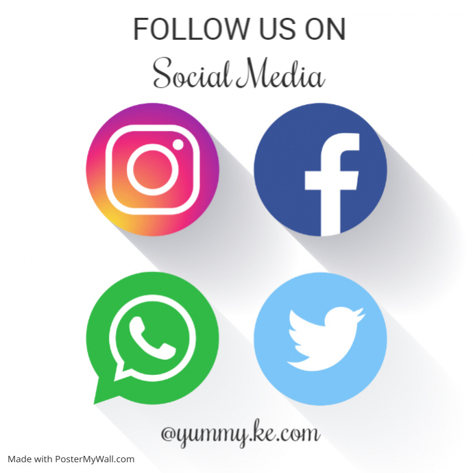 FOLLOW US ON SOCIAL MEDIA Template | PosterMyWall