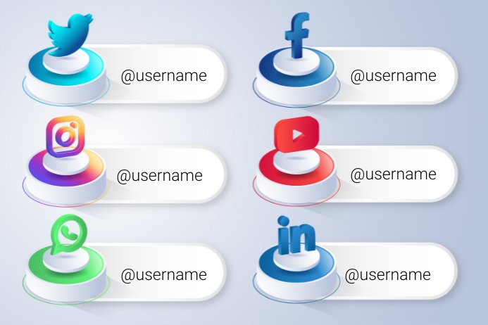 FOLLOW US ON SOCIAL MEDIA Rótulo template