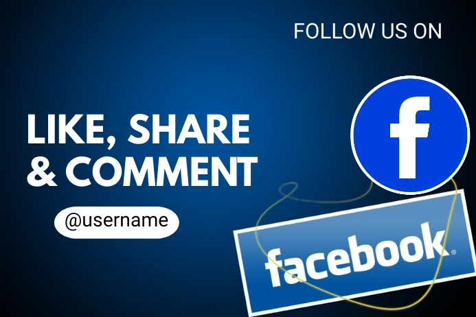 Follow us on social media โปสเตอร์ template