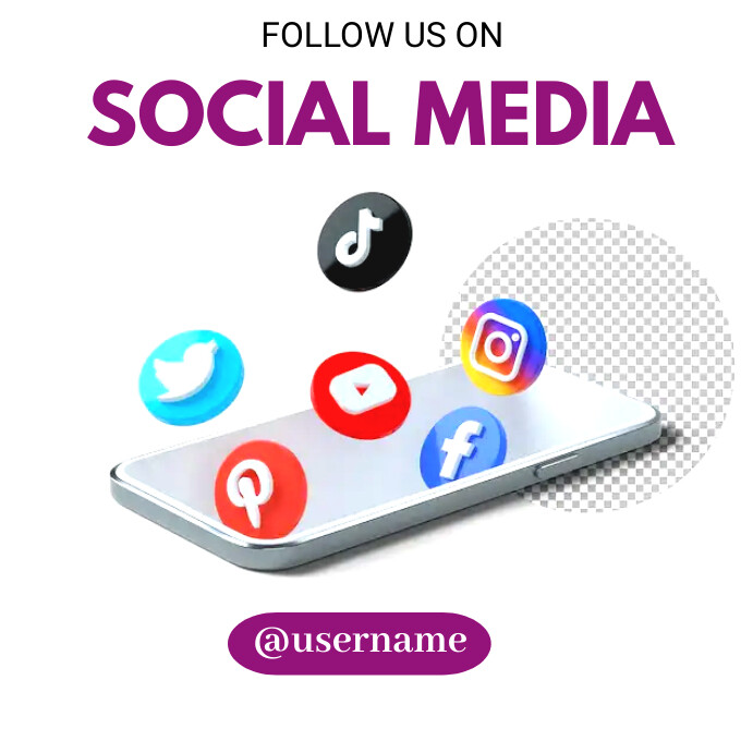 Follow us on social media Template | PosterMyWall