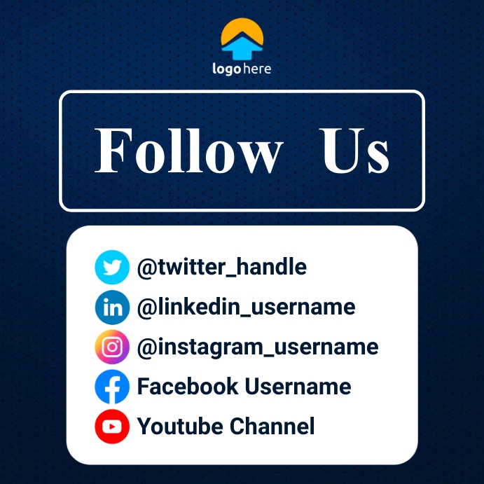 follow us on social media Template | PosterMyWall