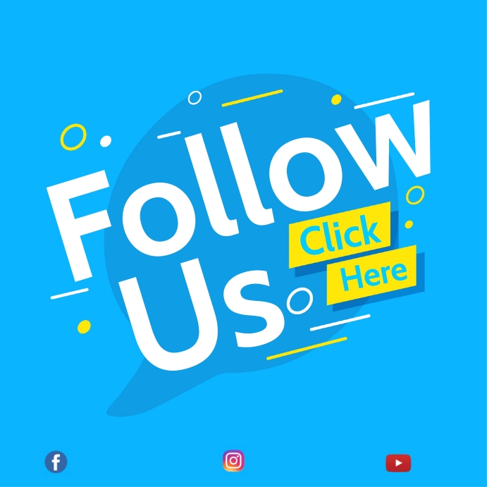 FOLLOW US ON SOCIAL MEDIA Publicação no Instagram template