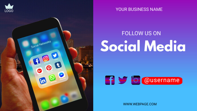Follow Us on Social media Template | PosterMyWall