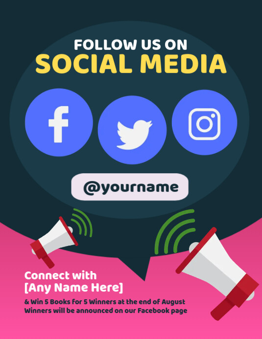 Social Media Follow Us Template Social Media Follow Us Template