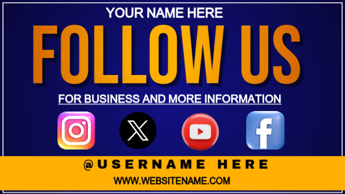 Follow us on social media template | PosterMyWall