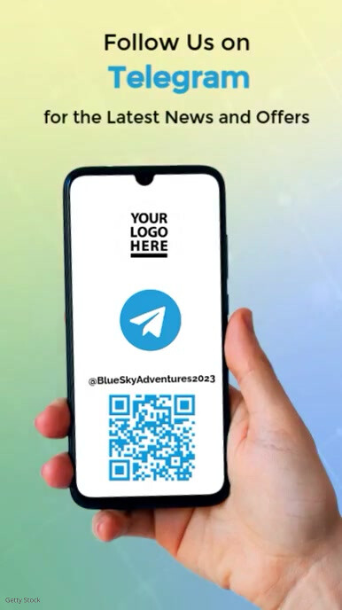 follow us on telegram Template | PosterMyWall