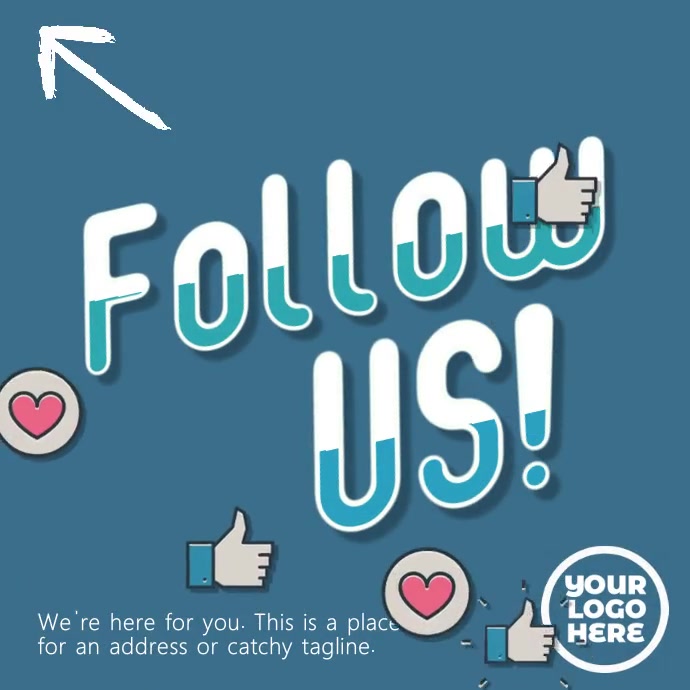 Copy of Follow Us video animation template | PosterMyWall