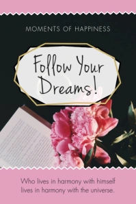Follow your Dreams Pinterest Graphic template
