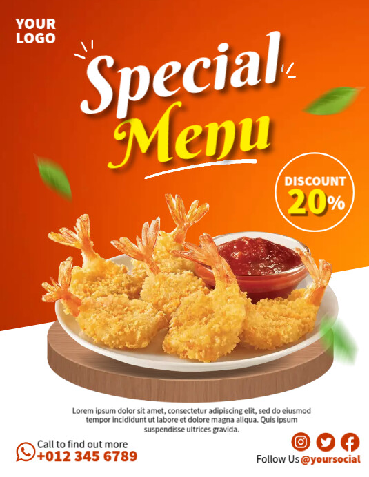 Food Ads Template | PosterMyWall
