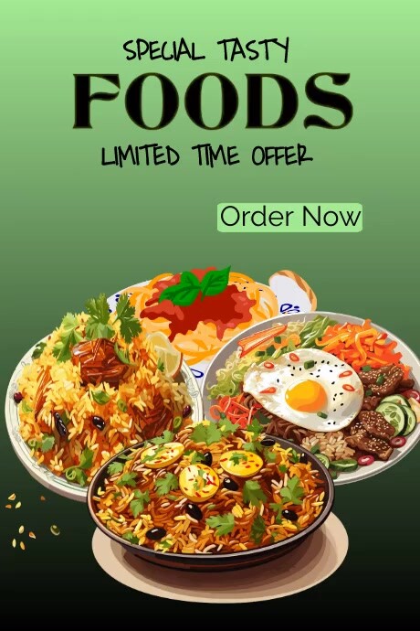 food ads poster design template promo video | PosterMyWall