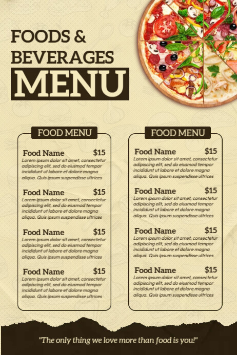 Beverage Menu Sample