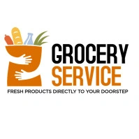 Food and grocery delivery logo icon design te template
