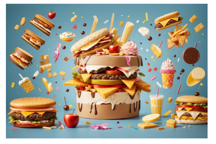 Food and snacks Poster template